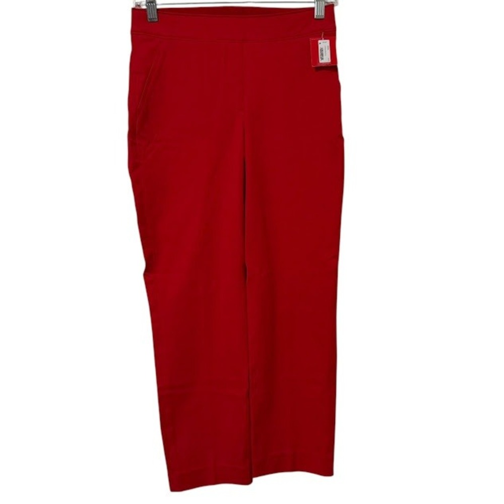 New w/ Tags Red Spanx On The Go Ankle Slim Straight‎ Dress Pants Womens S Petite